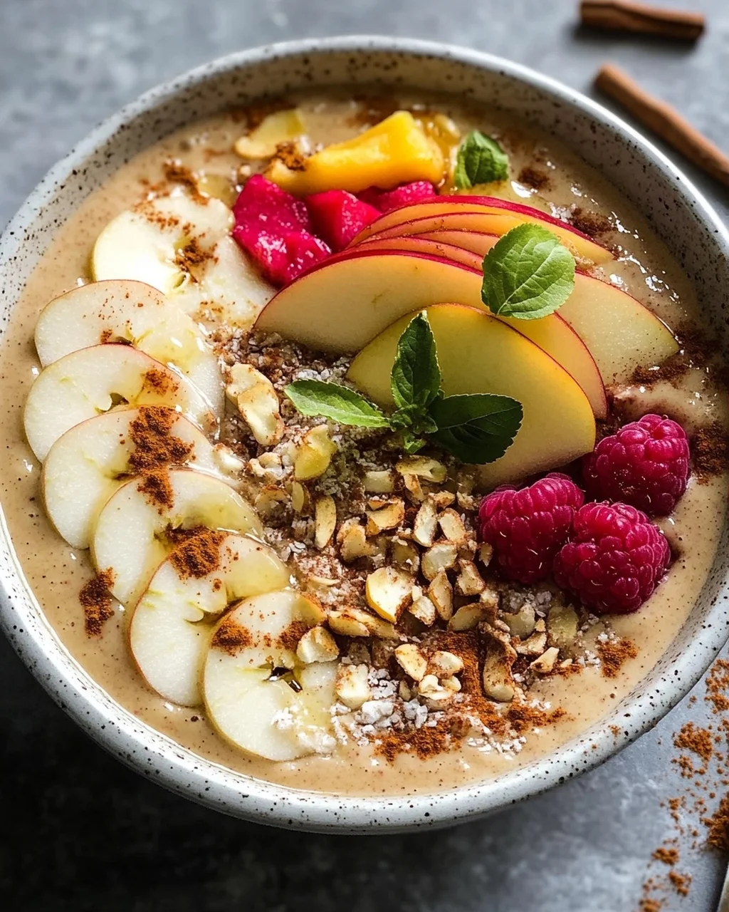 Apfel-Zimt Smoothie Bowl: Dein würzig-süßer Energie-Kick!