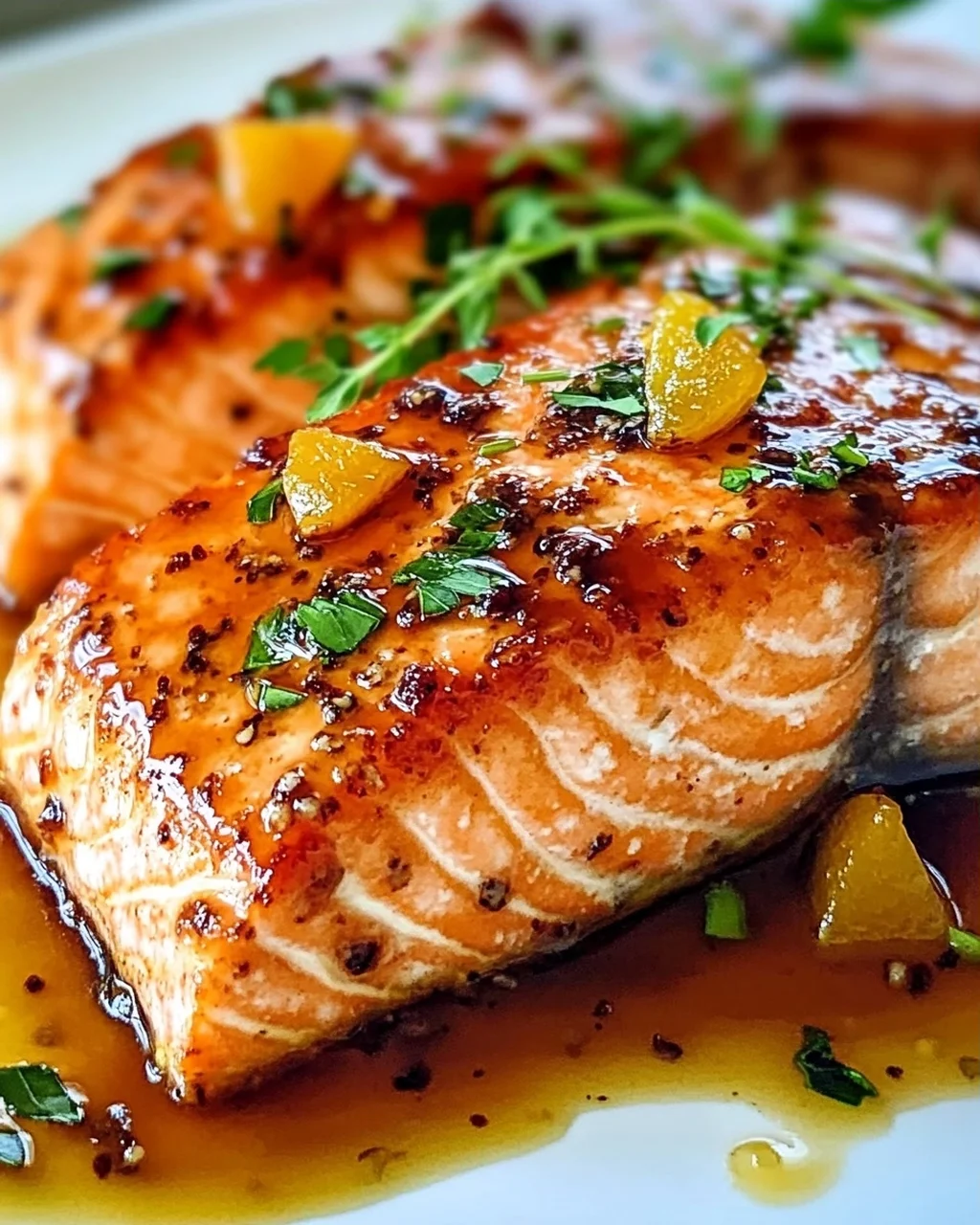 Aprikosen-Dijon-Glasierte Lachs für schnelle Abende