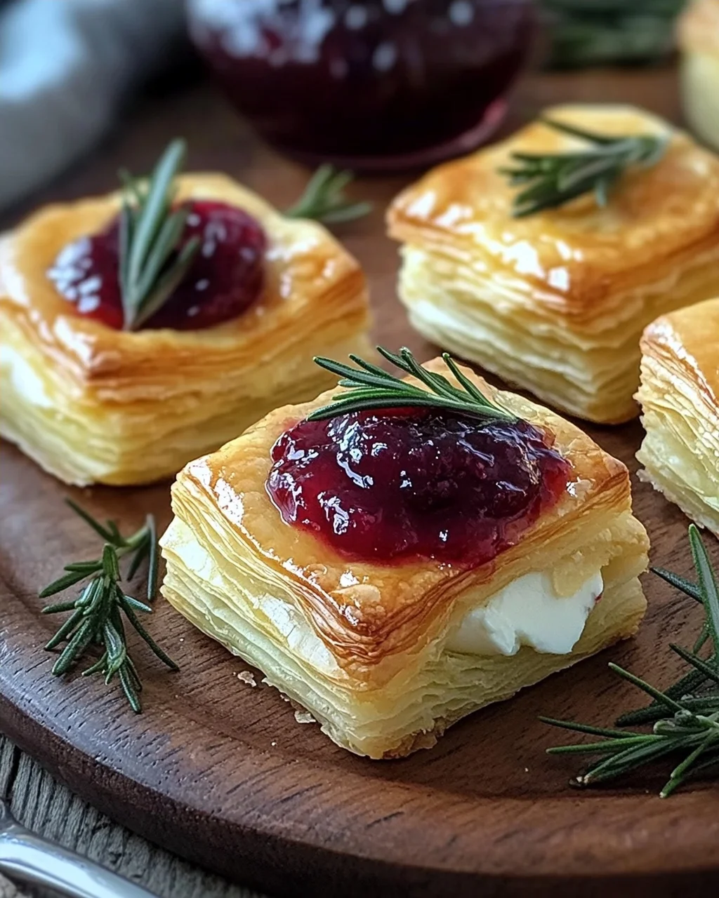 Blätterteig-Häppchen mit Camembert