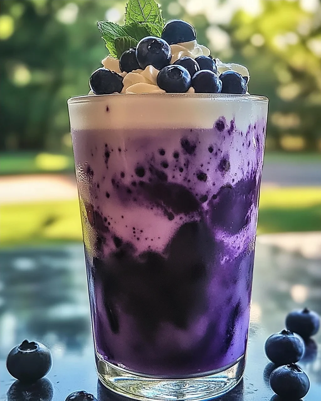 Blaubeer Italienische Limonade für heiße Tage