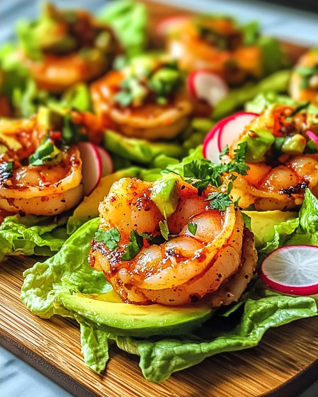 Blechpfanne Chili-Limonen Garnelen für Wraps