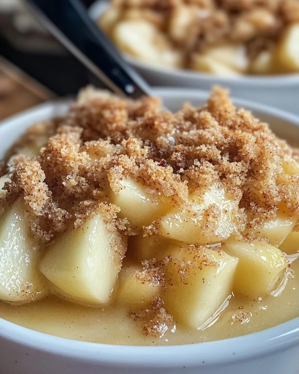 Bratapfel-Crumble auf Zimtcreme