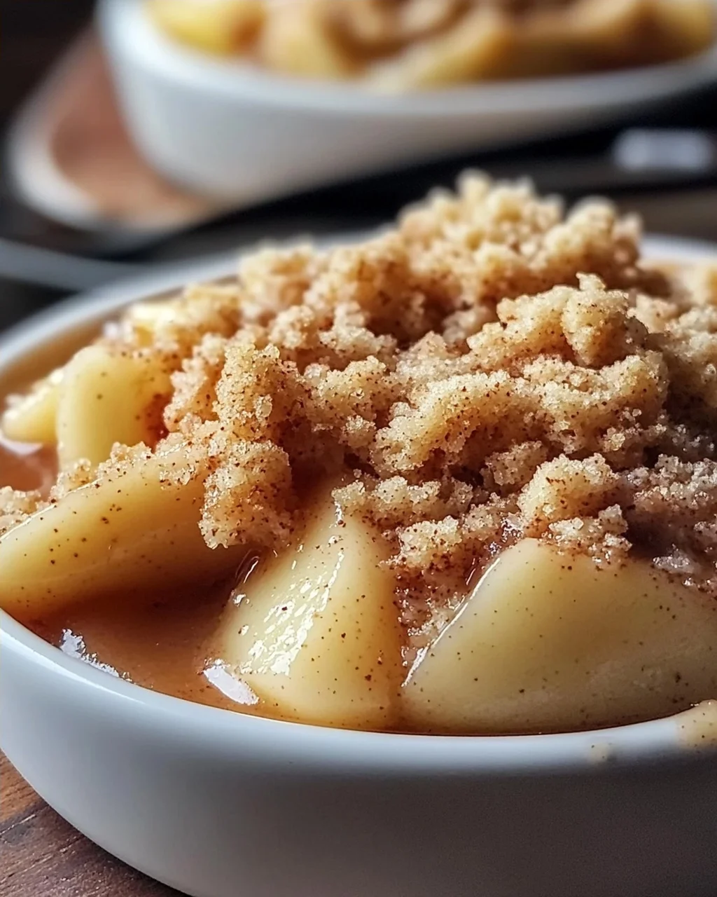 Bratapfel-Crumble auf Zimtcreme