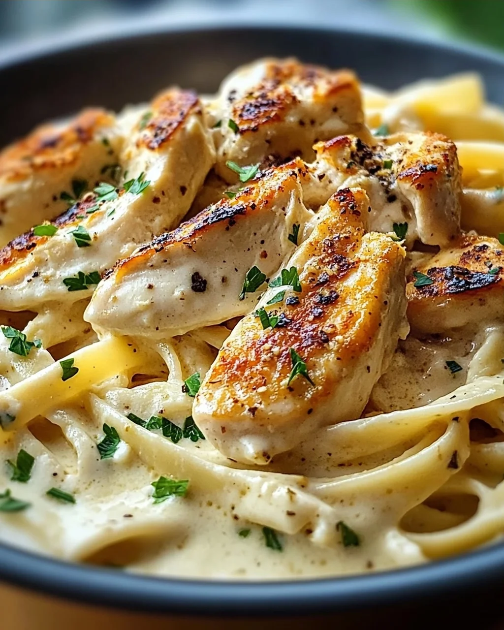 Cremige Hähnchen Alfredo Nudeln – Ultimatives Rezept!