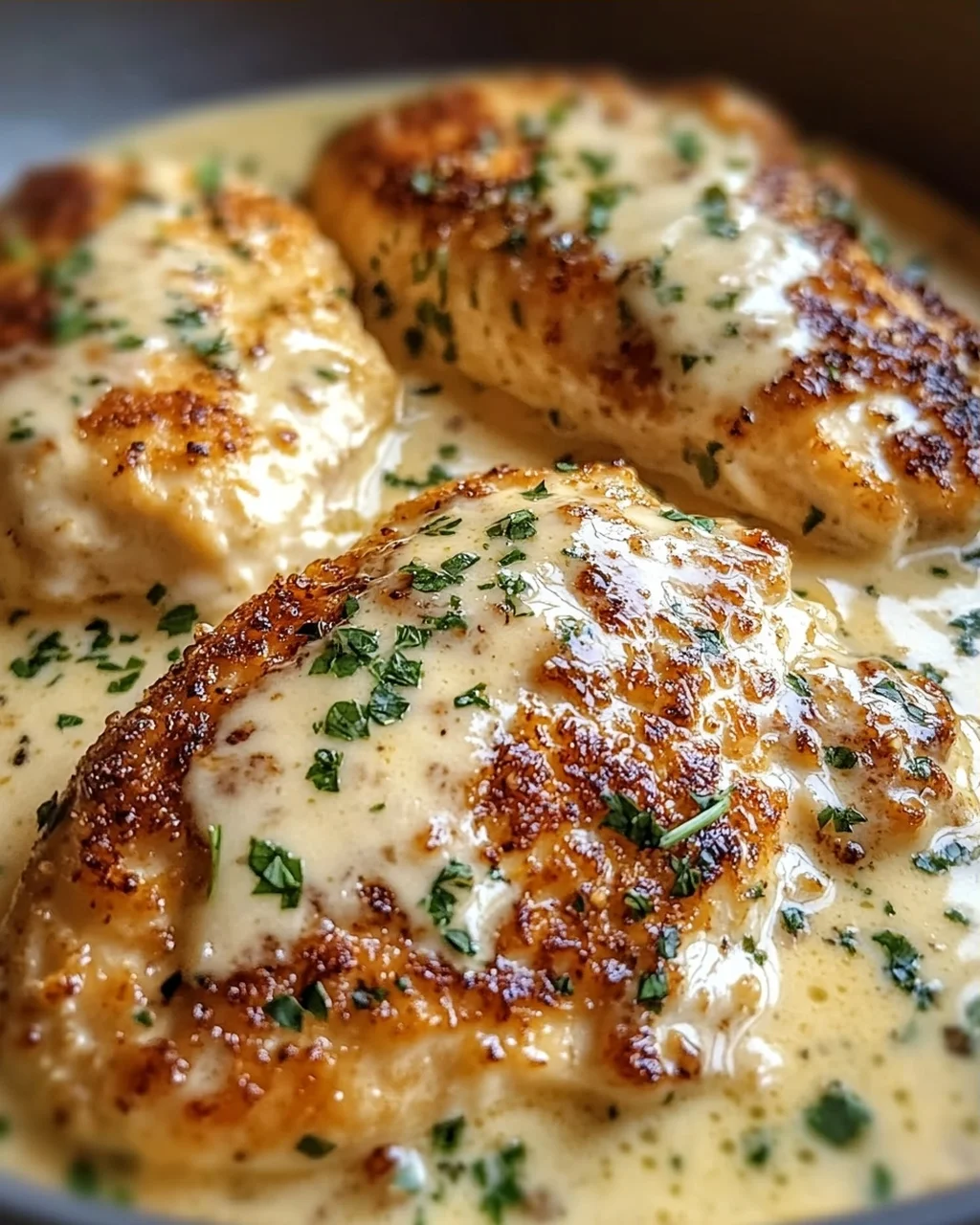 Cremiges Parmesan-Hühnchen mit Frischkäse