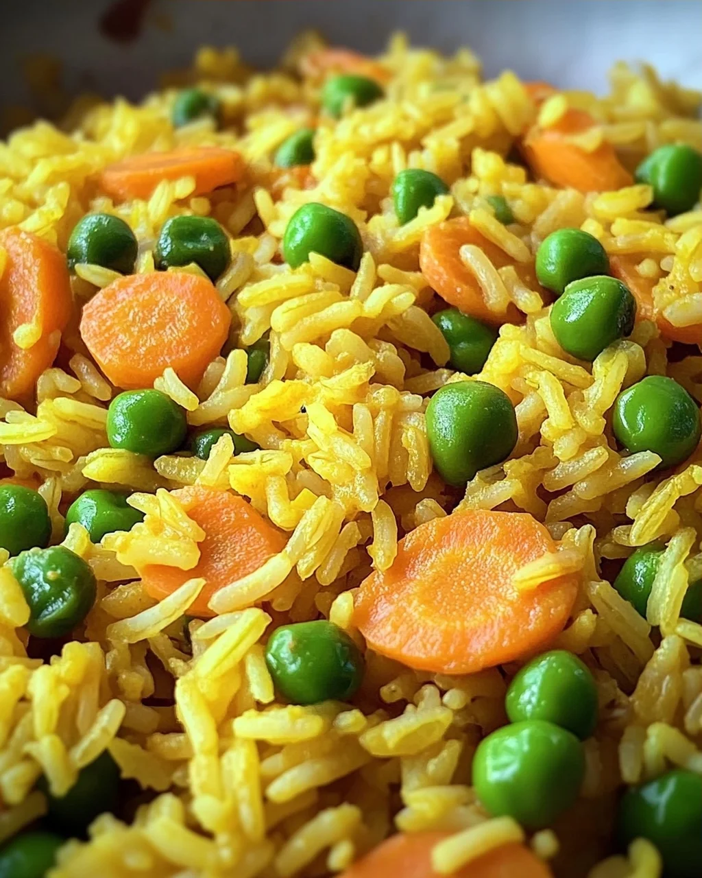 Curryreis mit Erbsen und Möhren