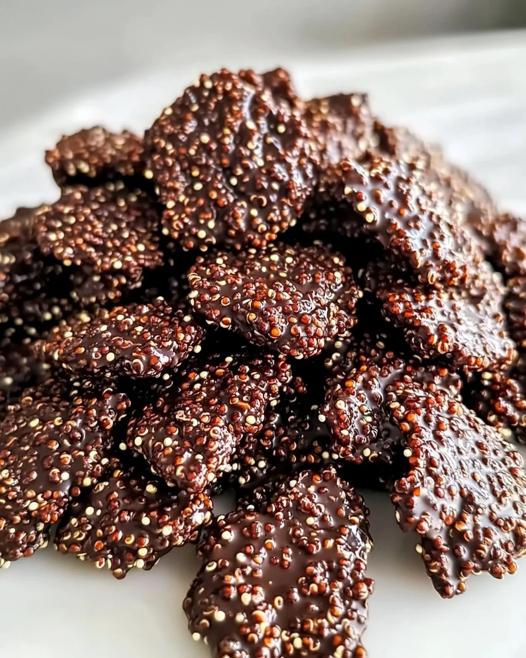 Dunkle Schokoladen-Quinoa-Crisps: Knusprige Versuchung