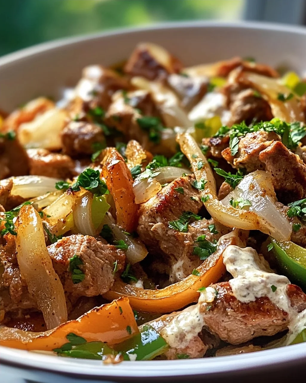 Gyros Pfanne mit Frischkäse: Cremig, würzig & super lecker!