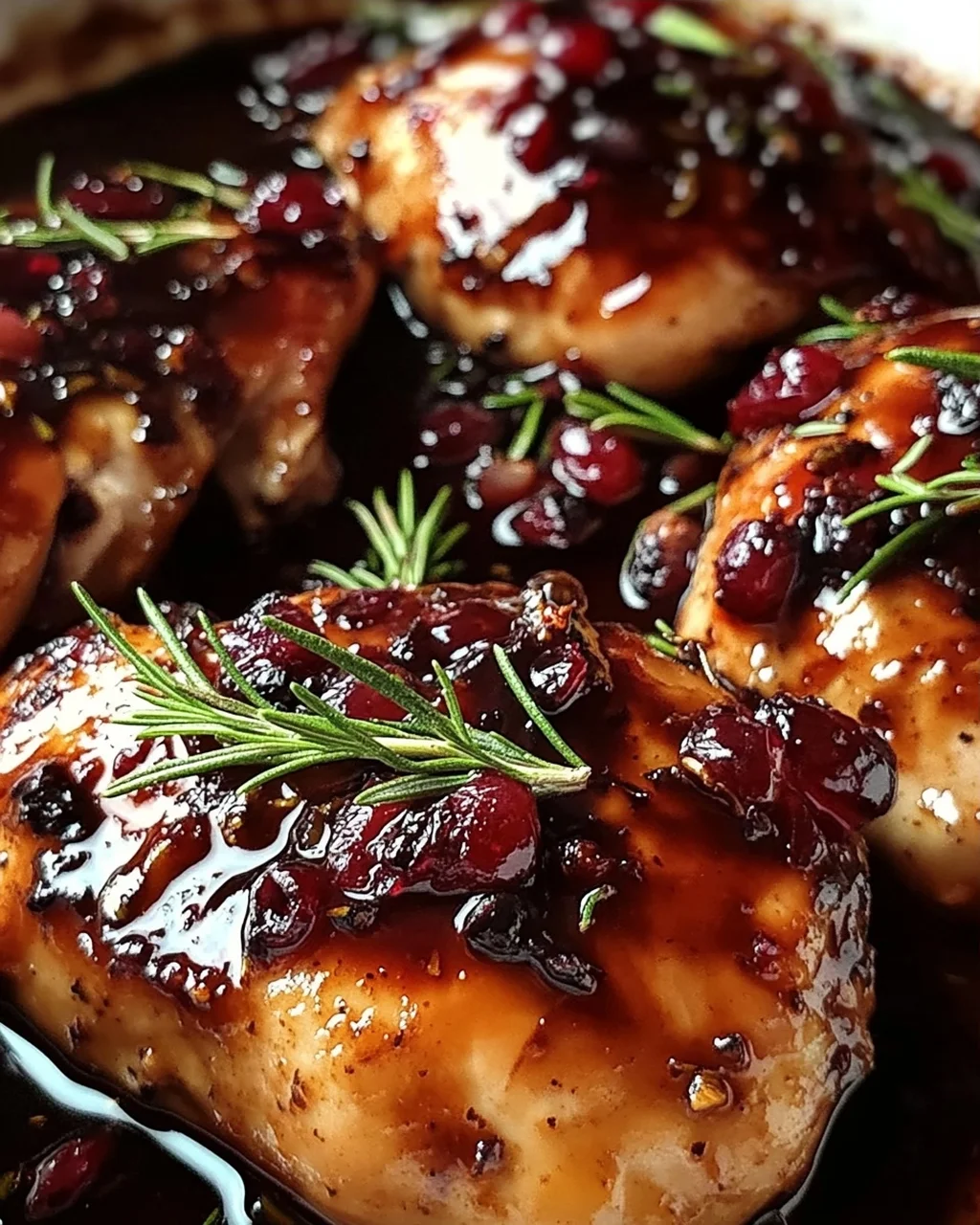 Hähnchen mit Preiselbeer-Balsamico-Glasur