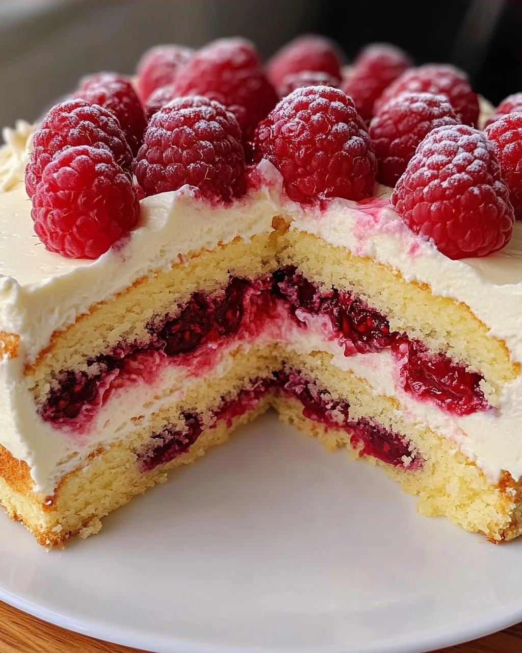 Himbeertorte mit Paradiescreme