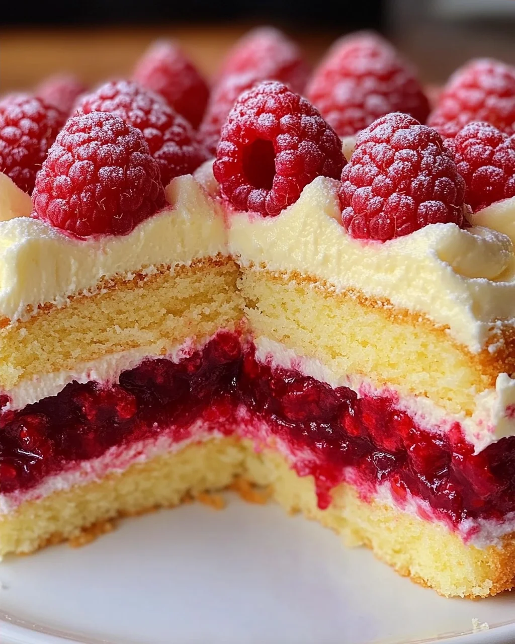 Himbeertorte mit Paradiescreme
