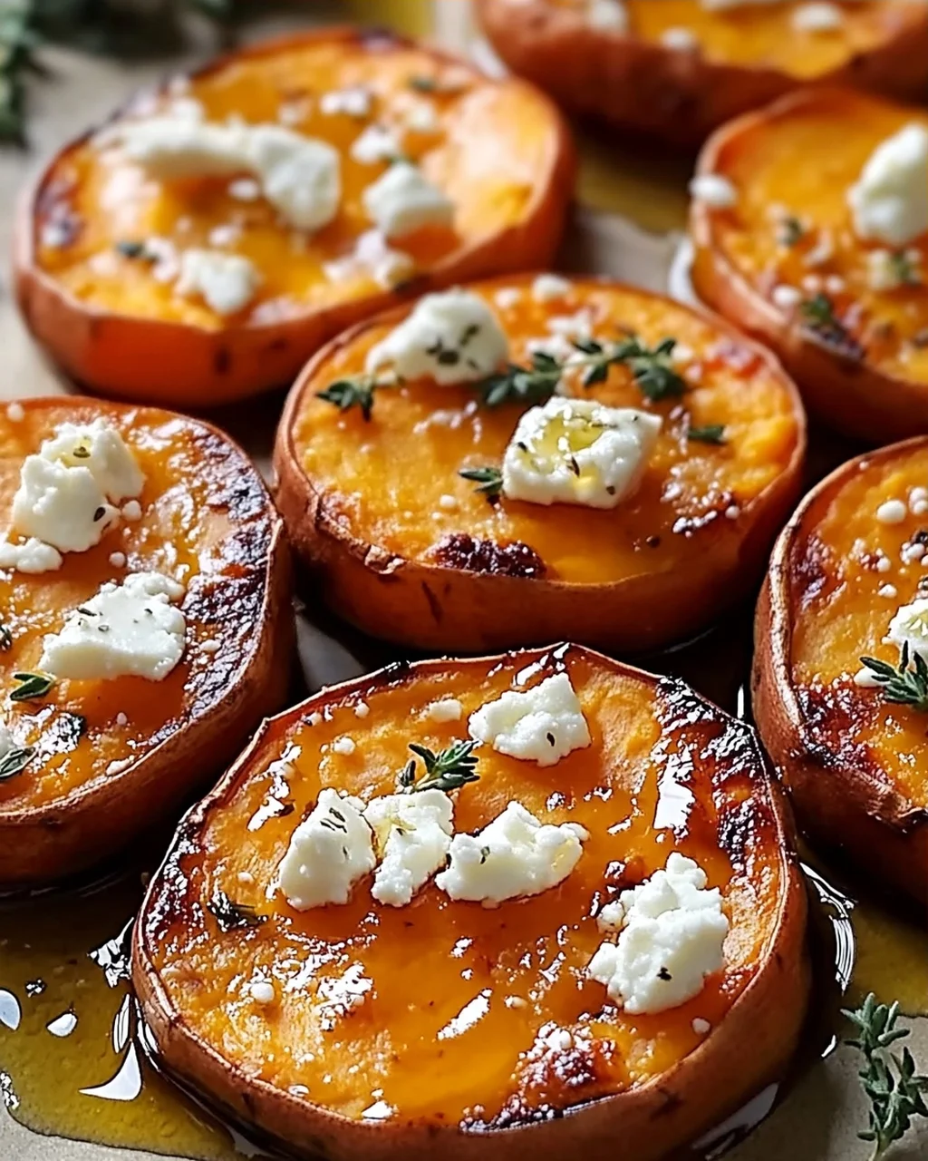 Honig-Feta Süßkartoffel-Rounds