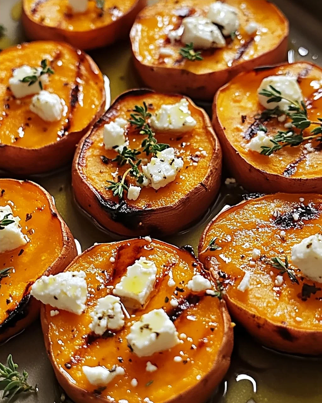 Honig-Feta Süßkartoffel-Rounds