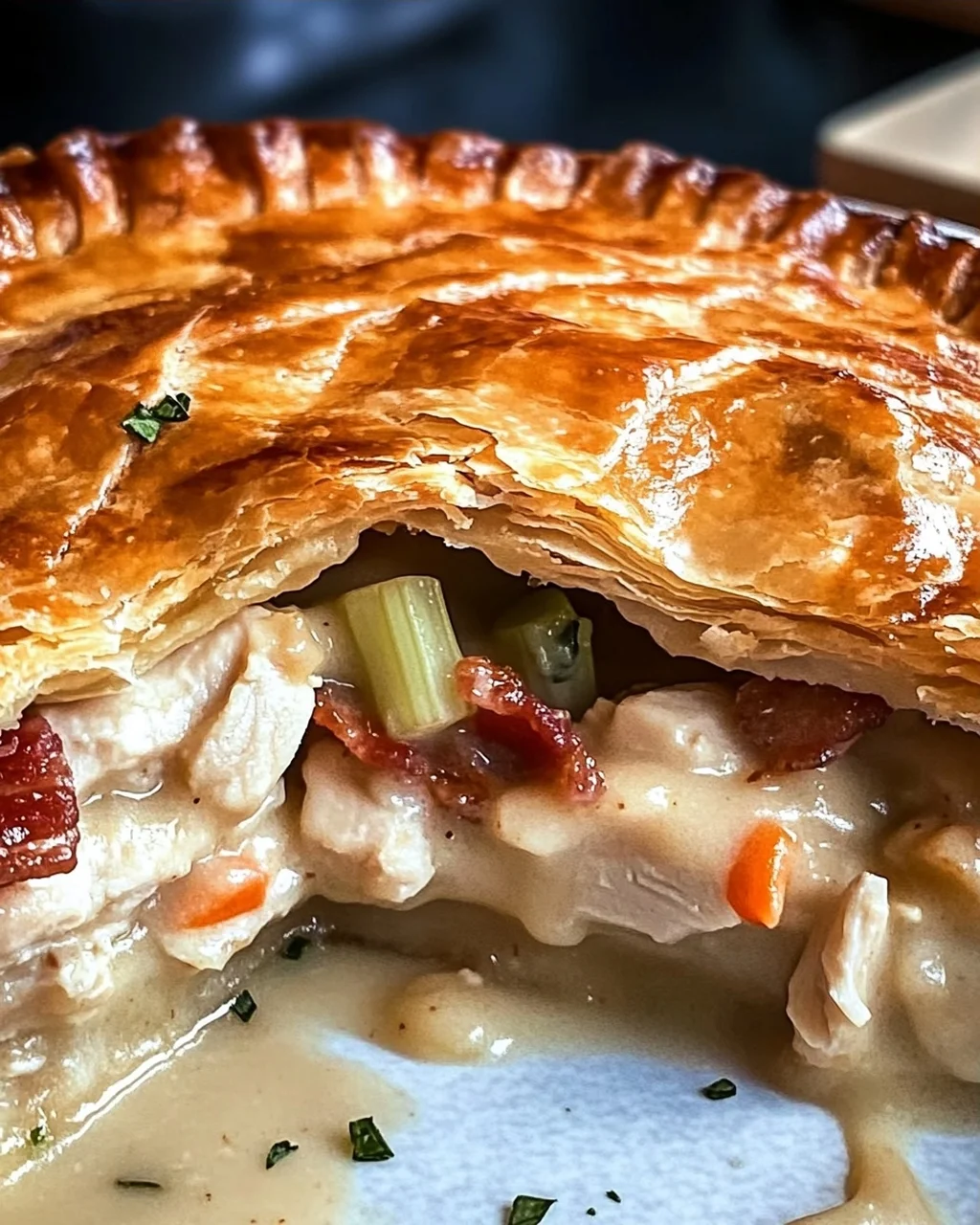 Hühnchen und Speck Pie für dein Wohlfühlessen