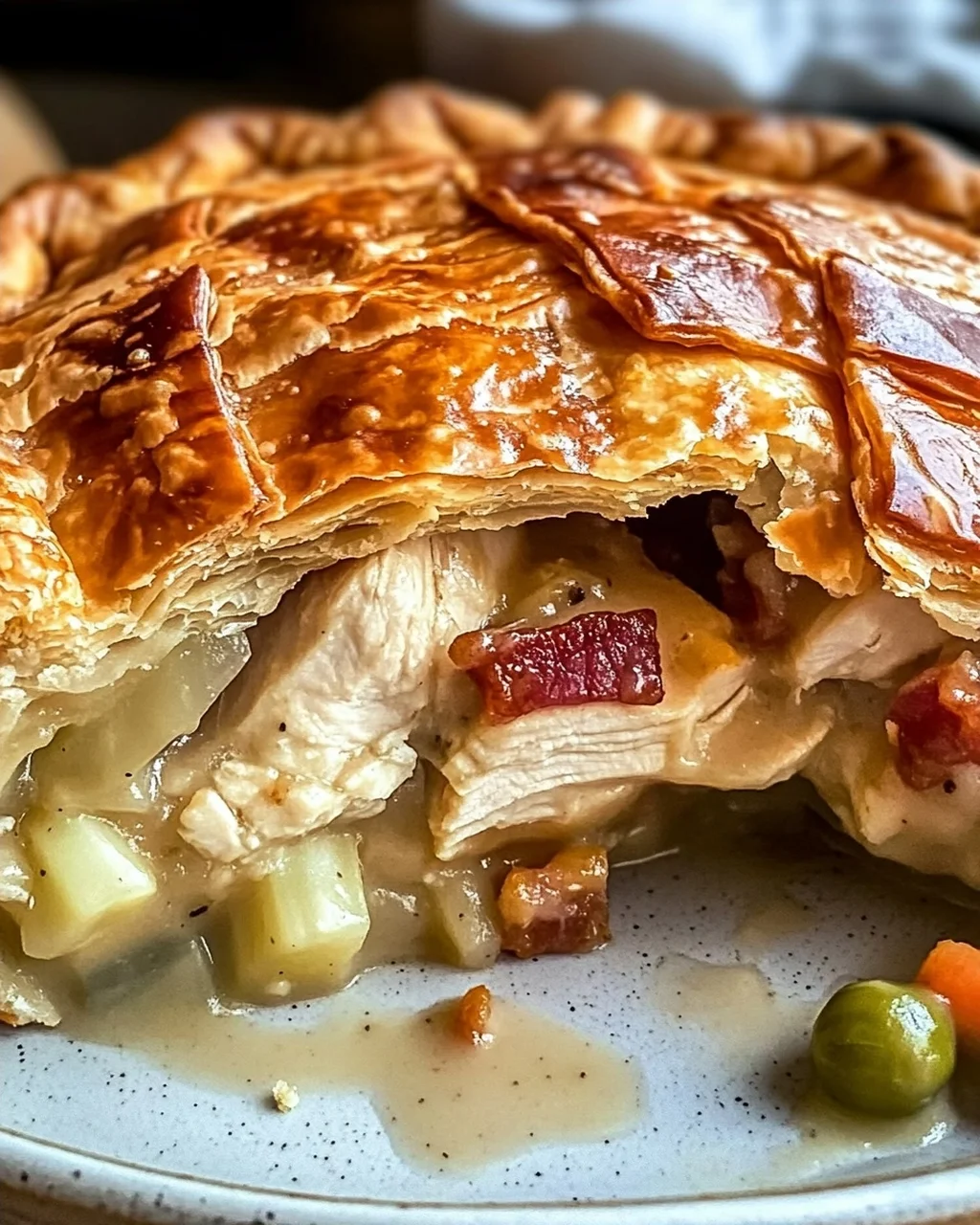 Hühnchen und Speck Pie für dein Wohlfühlessen