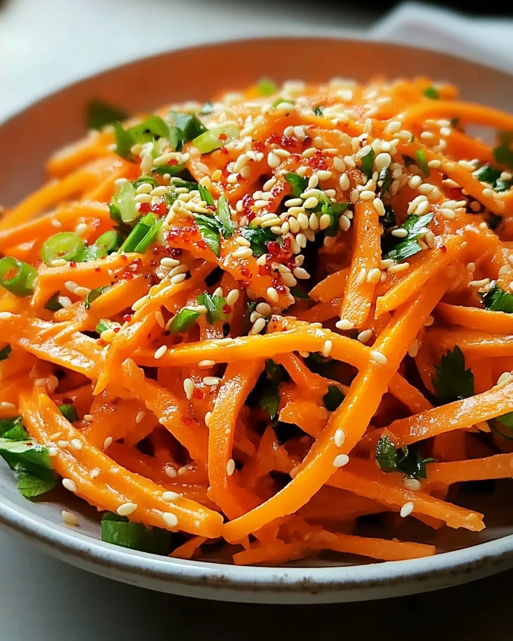 Karottensalat mit Ingwer-Sesam-Dressing – Gesund & Lecker!