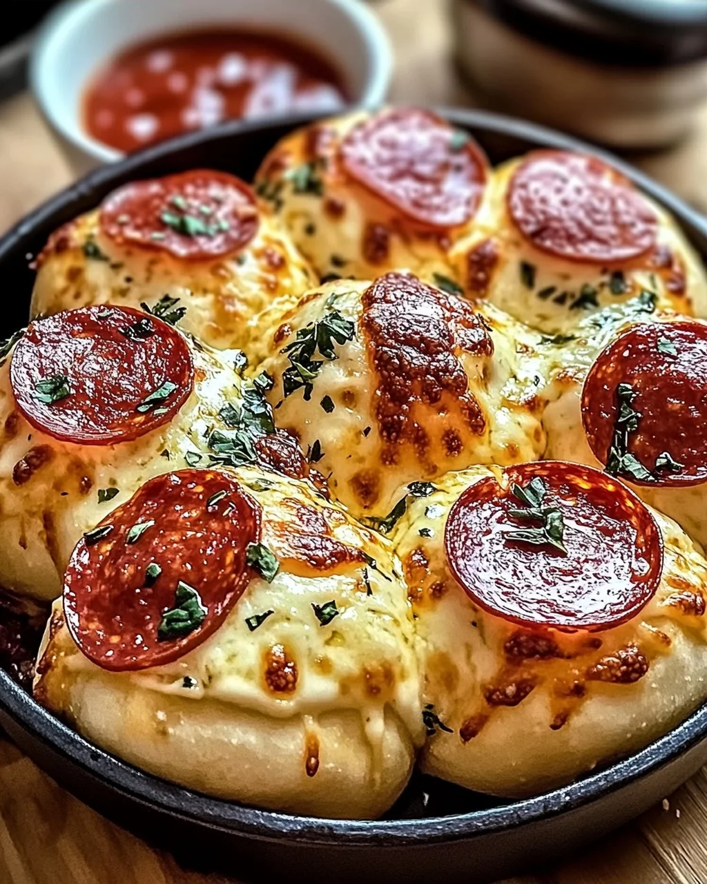 Käse-Pepperoni-Pizza-Bomben für den perfekten Snack