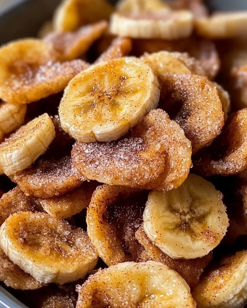 Knusprige Airfryer Zimt Bananenchips