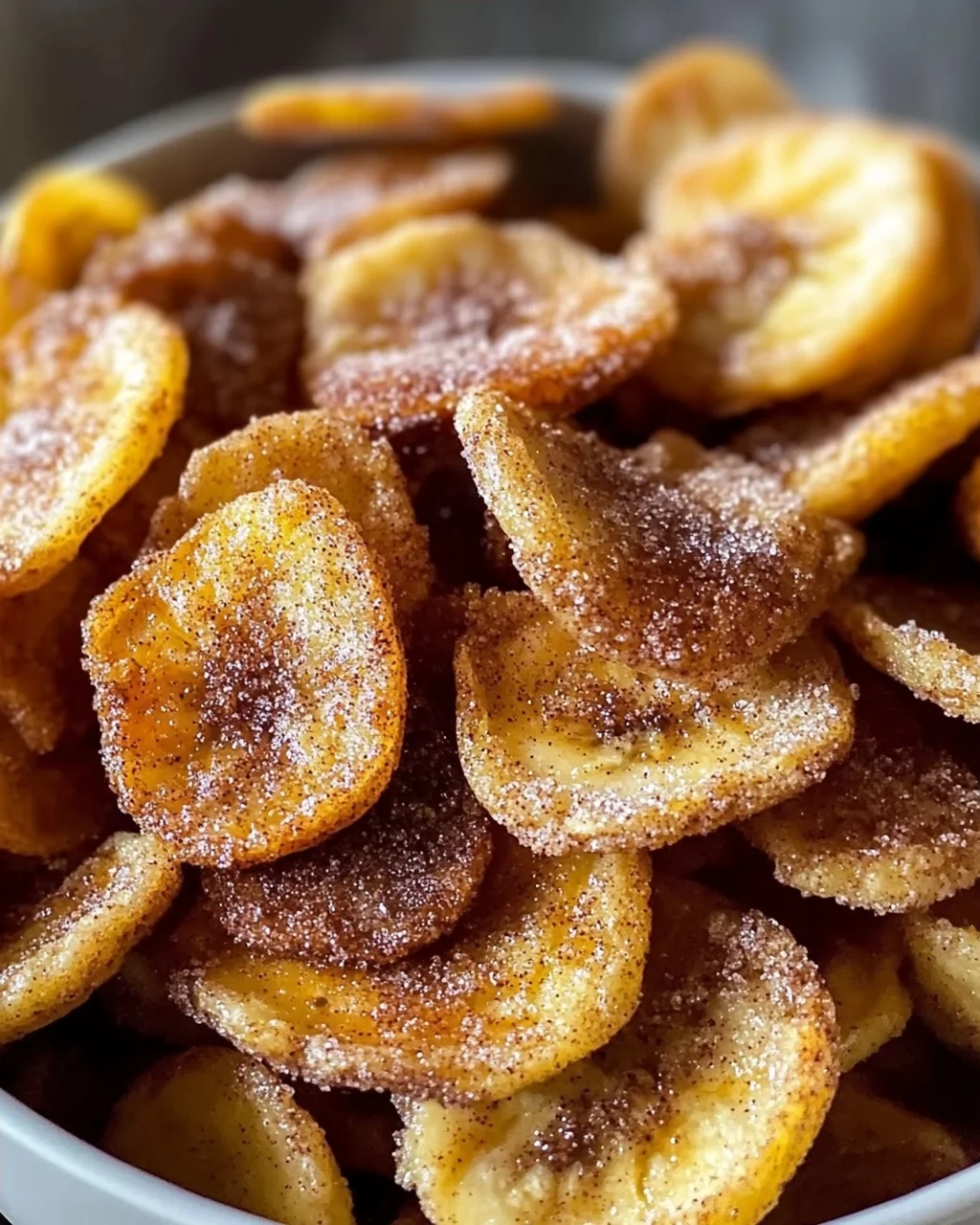 Knusprige Airfryer Zimt Bananenchips