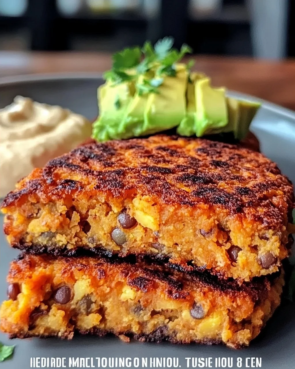 Knusprige Süßkartoffel- und rote Linsen-Patties