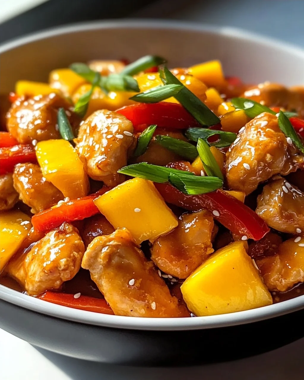 Mango Chicken mit süßer Paprika-Pracht