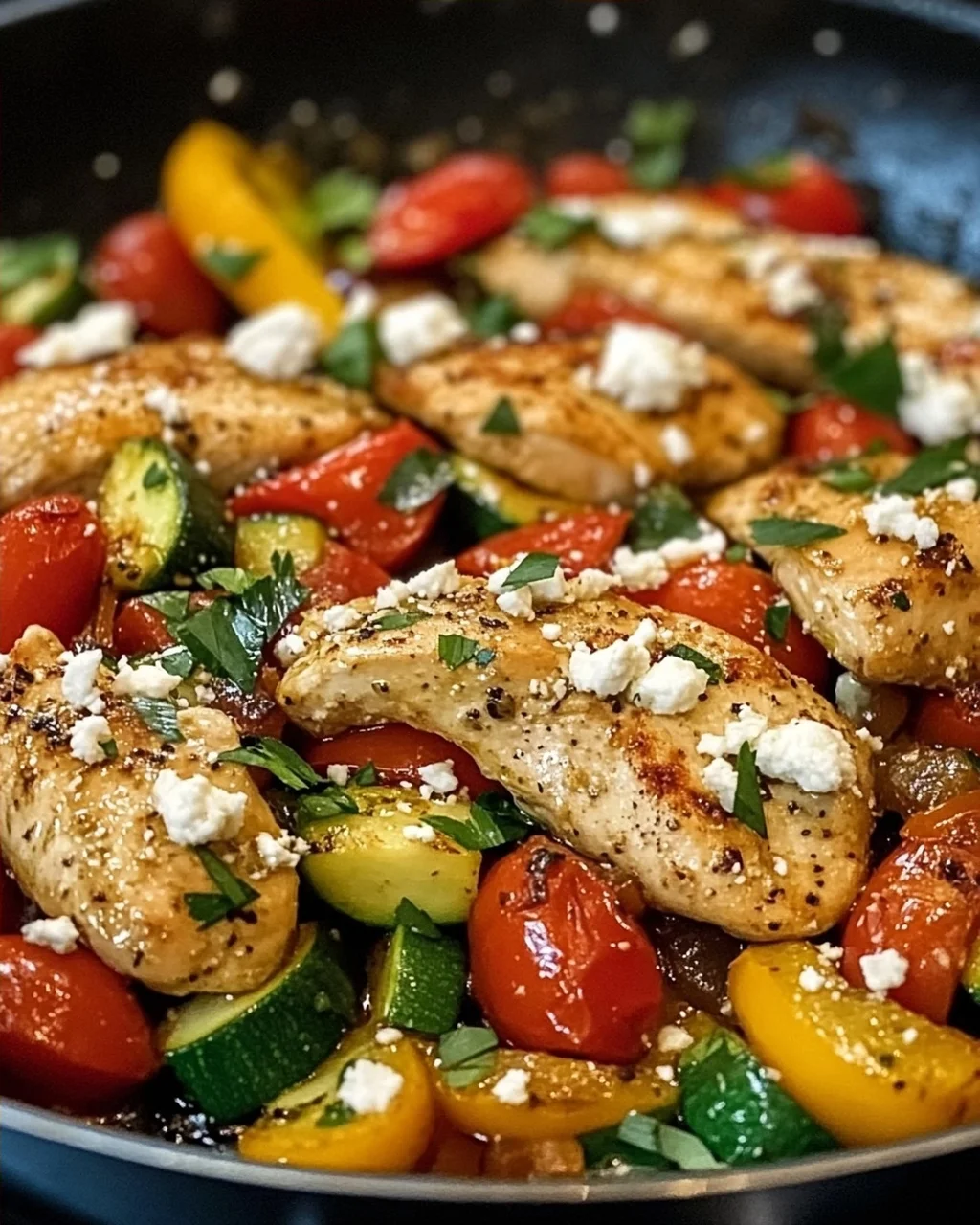 Mediterranes Hähnchen Pfannengericht in 30 Minuten