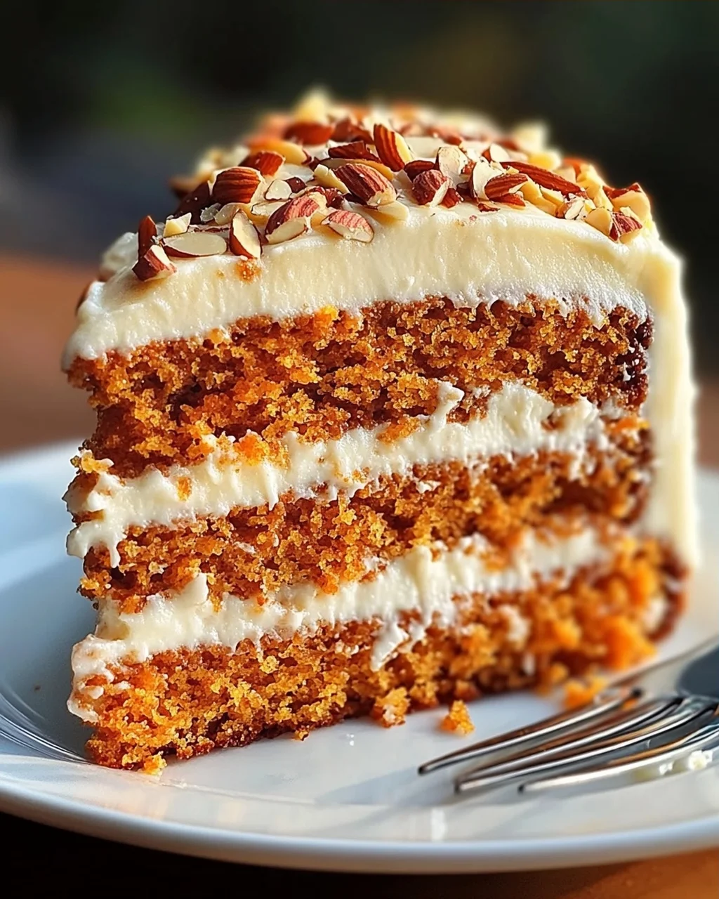 Moist Carrot Cake with Almonds