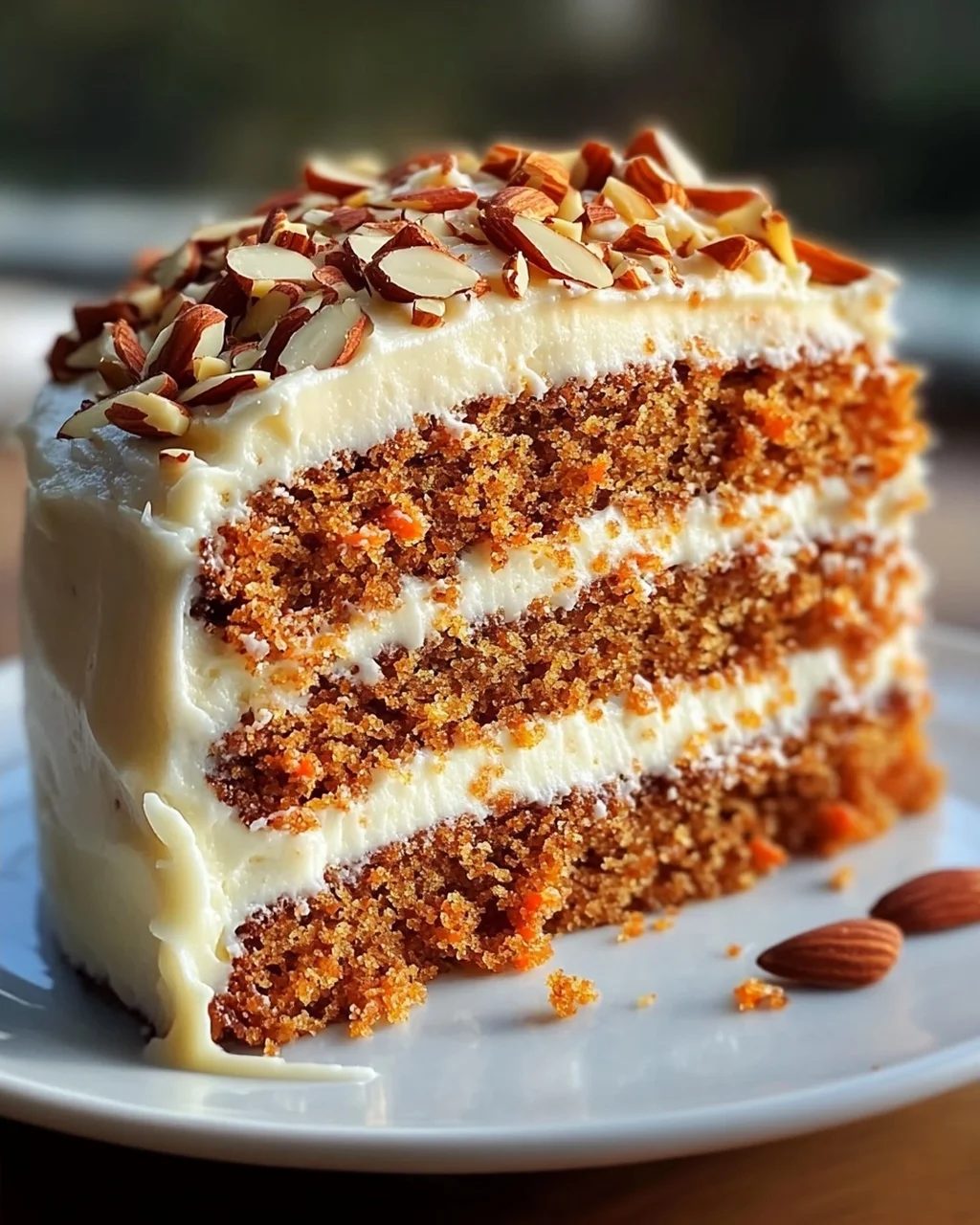 Moist Carrot Cake with Almonds