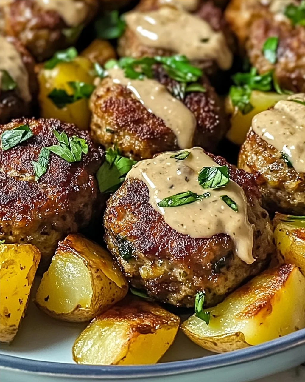 Mundwässernde Tahini-Kofta aus dem Ofen