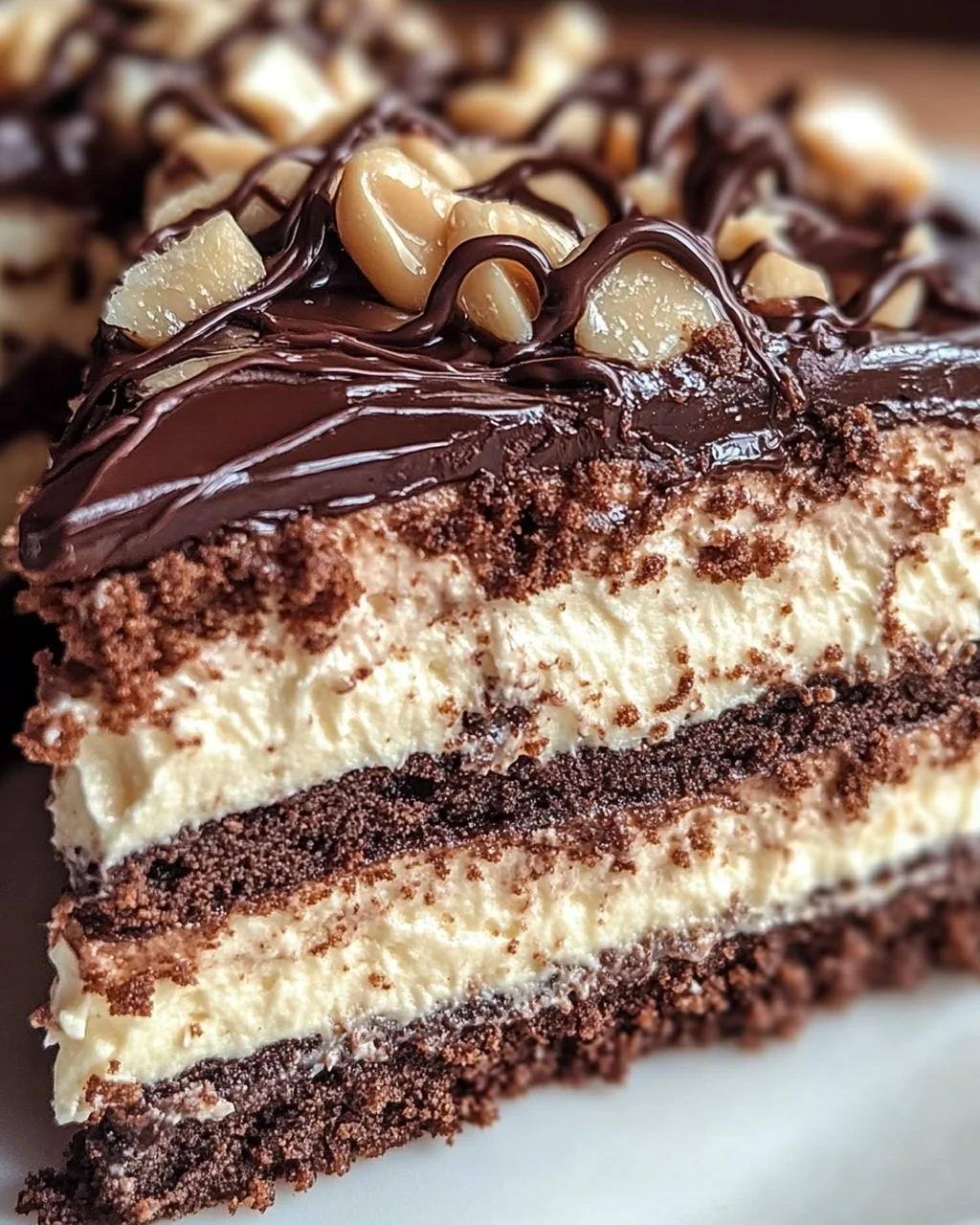 Nuss-Nougat-Torte mit Schokoboden