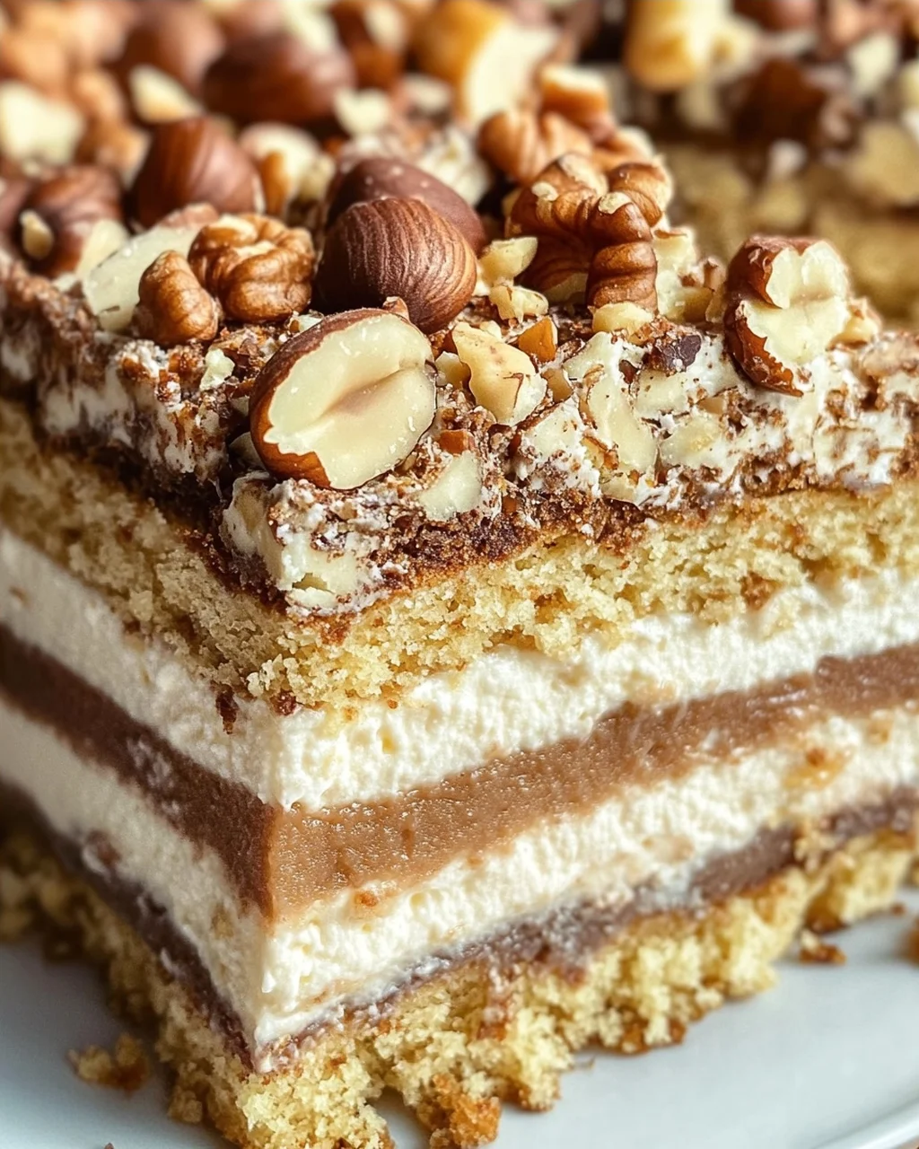 Nusskuchen mit Nougatcreme