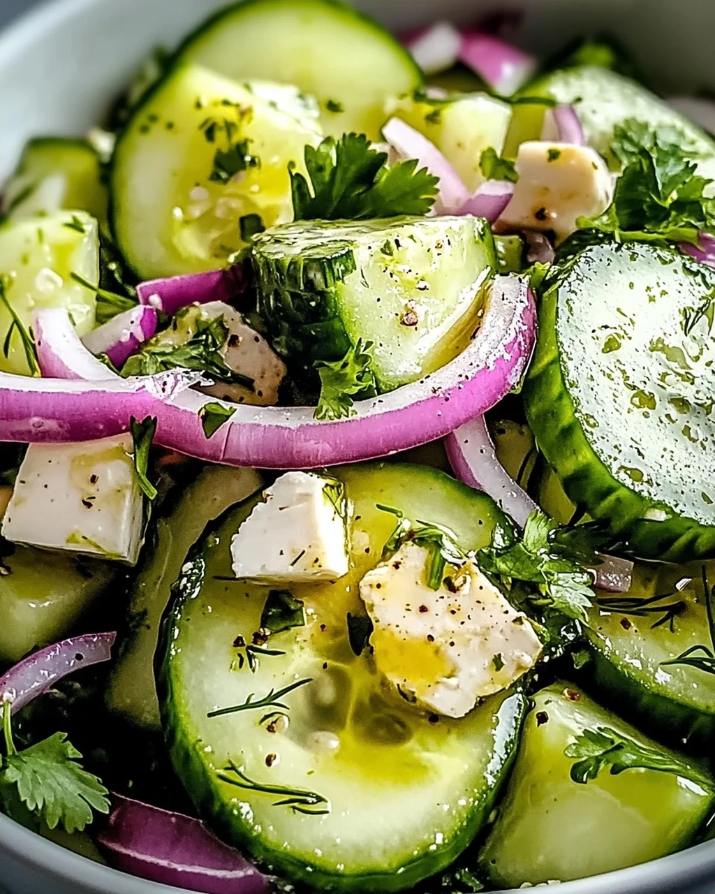 Peruanischer Gurkensalat mit spritzigem Limetten-Dressing