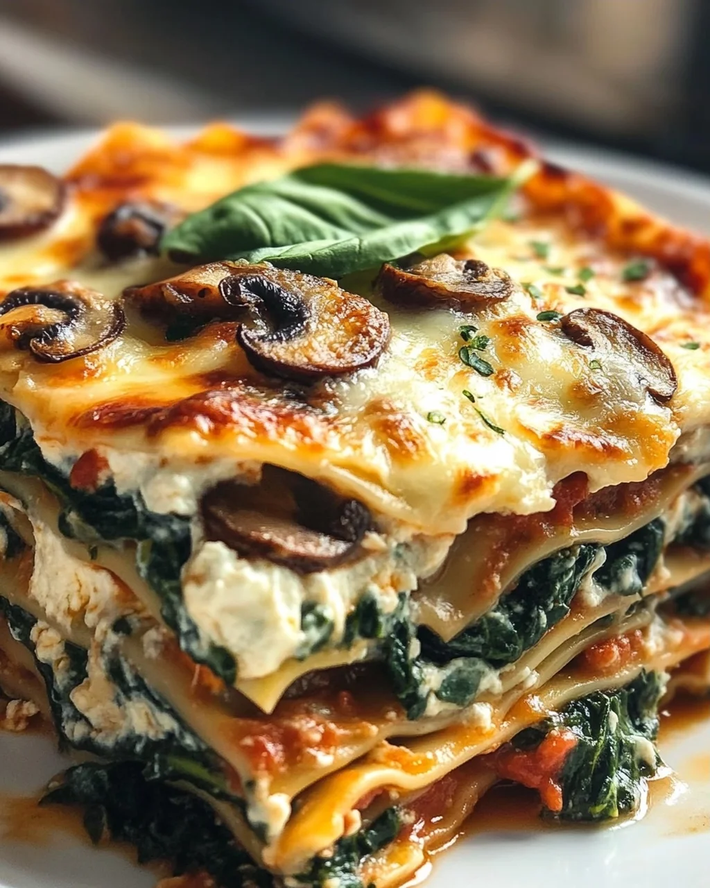 Pilz-Spinat-Lasagne