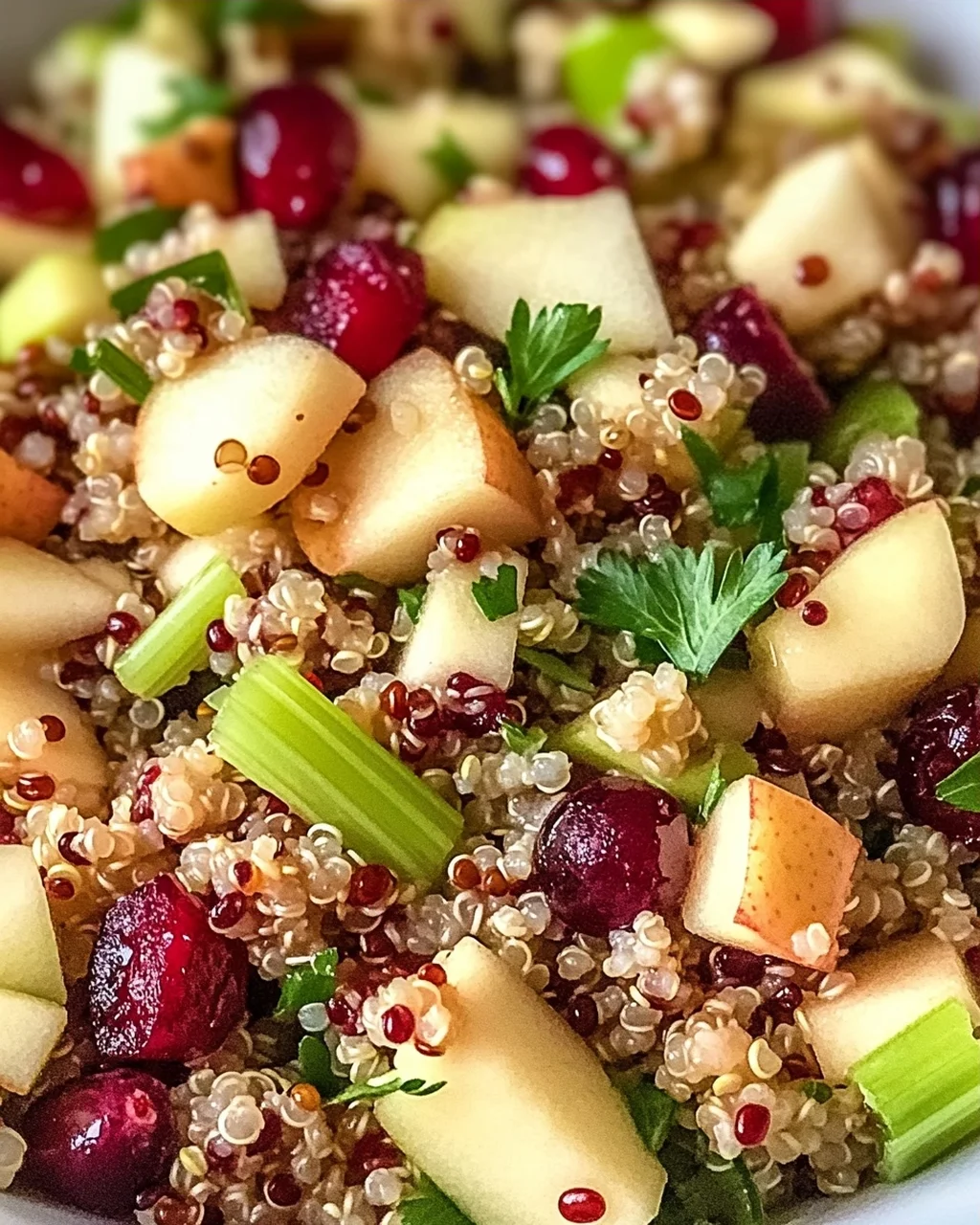 Quinoa Apfel Salat für frische Geschmacksexplosion