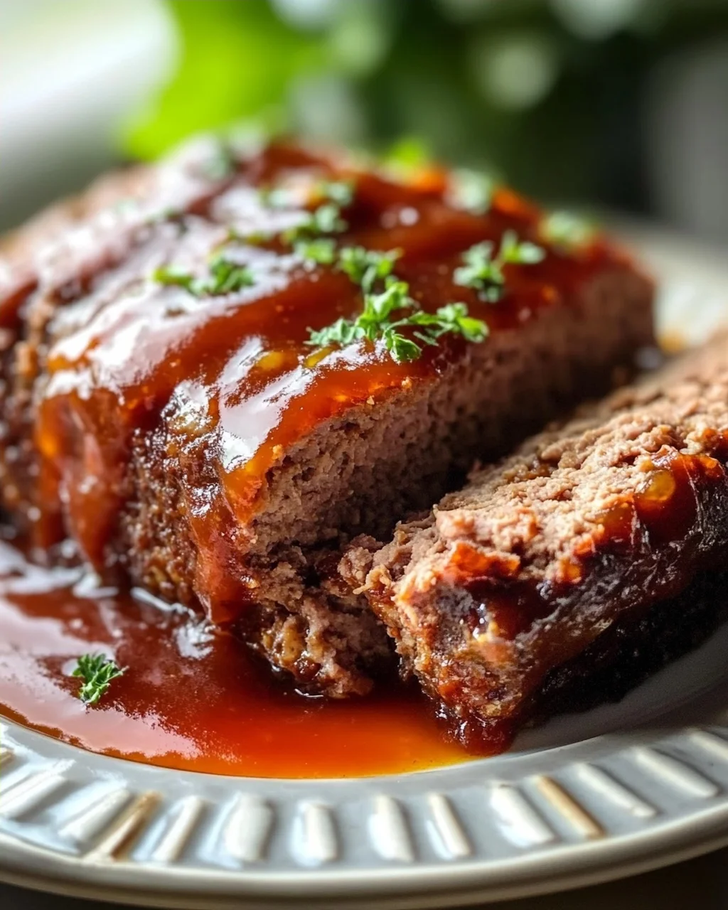 Saftiger Hackbraten mit Soße