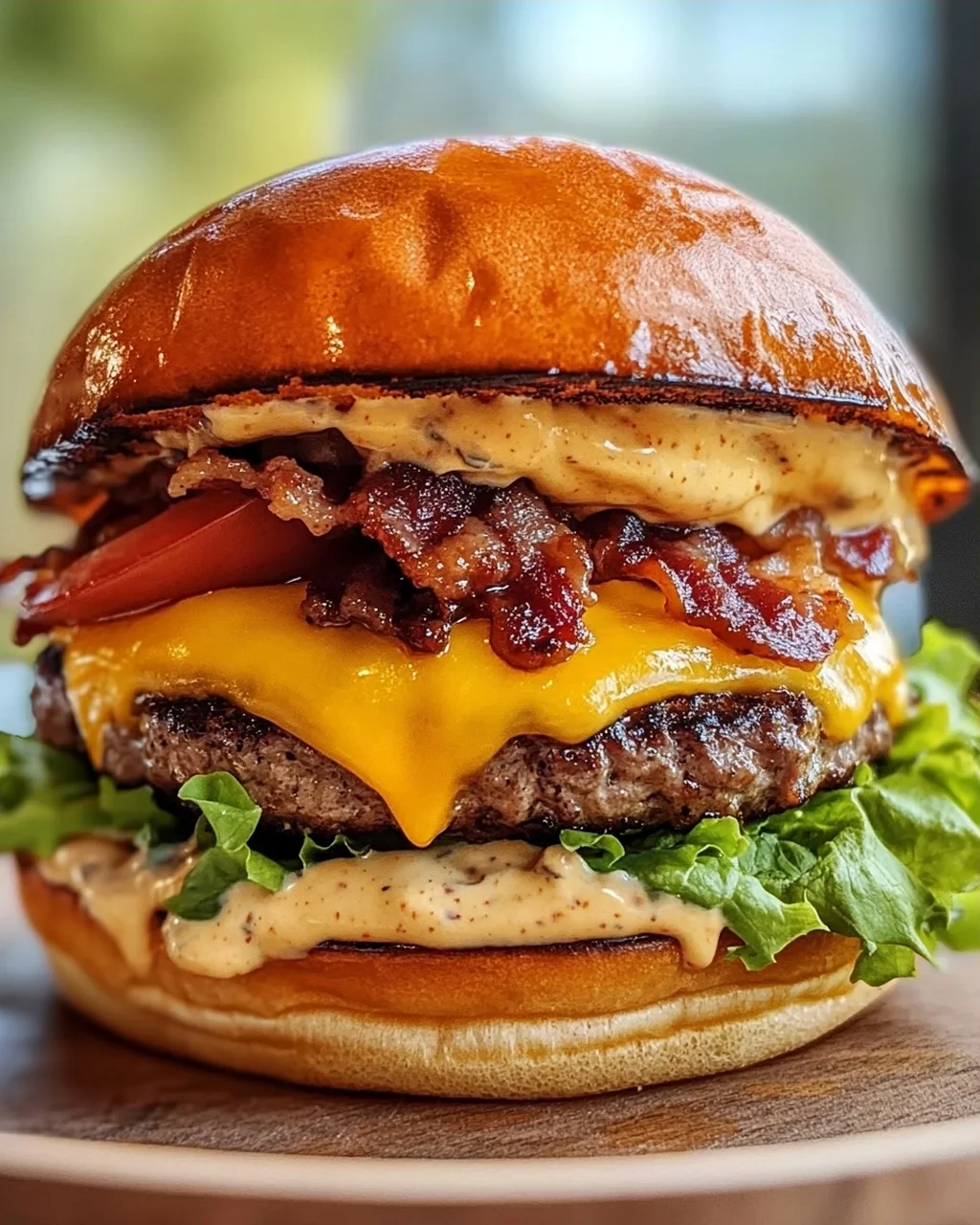 Saftiger Smash Burger mit cremiger Beef Baconnaise Sauce