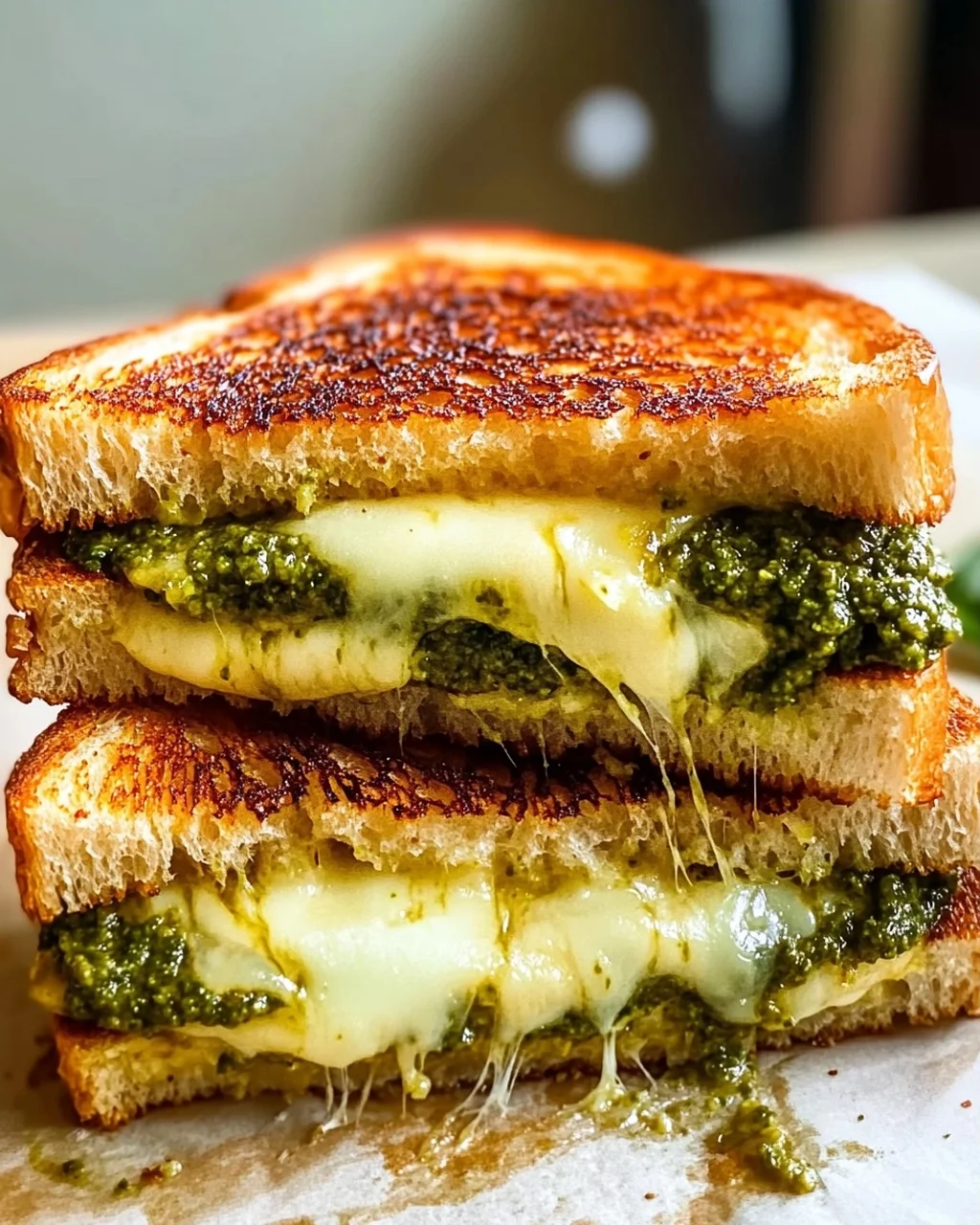 Sauerteig Pesto Grilled Cheese