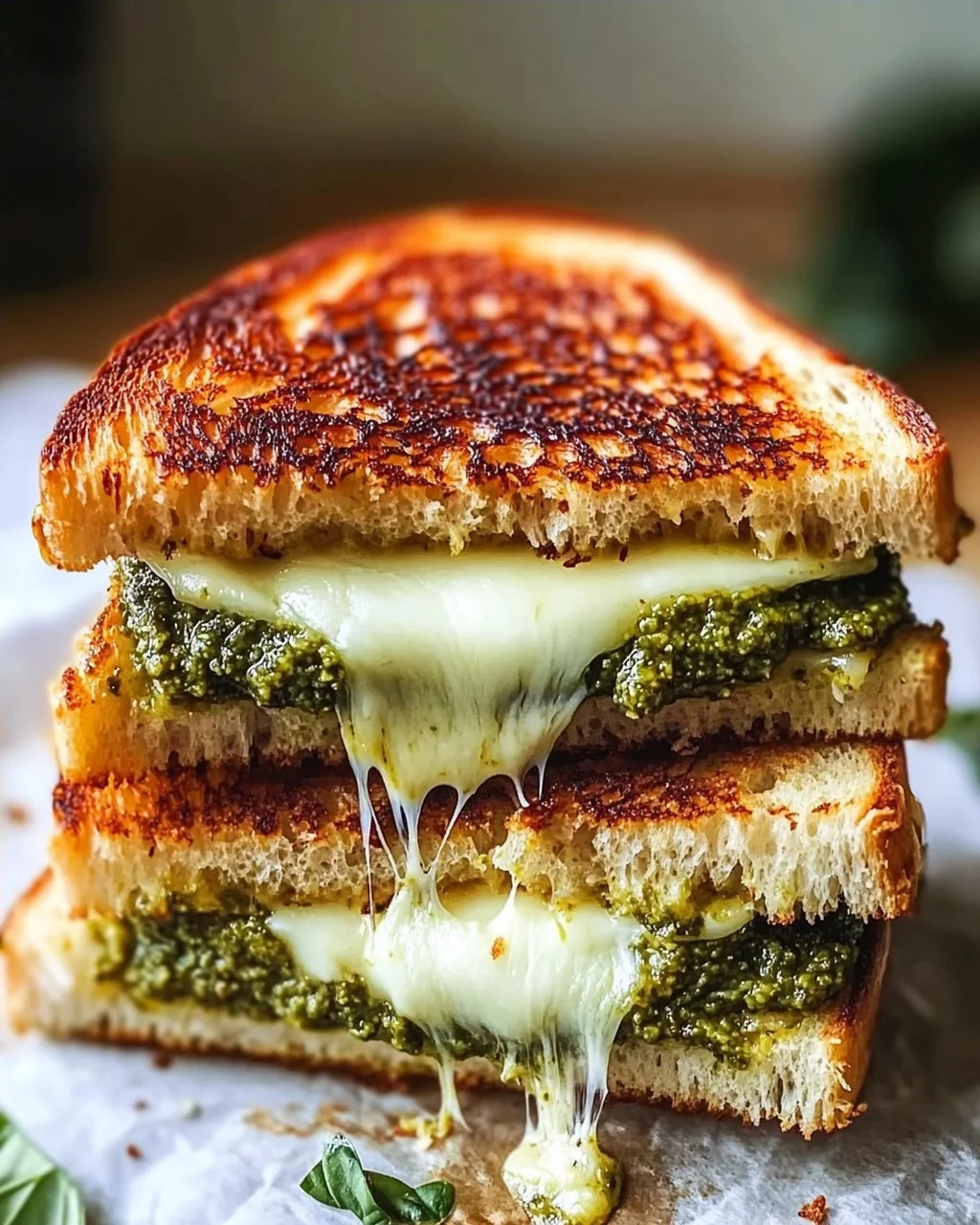 Sauerteig Pesto Grilled Cheese