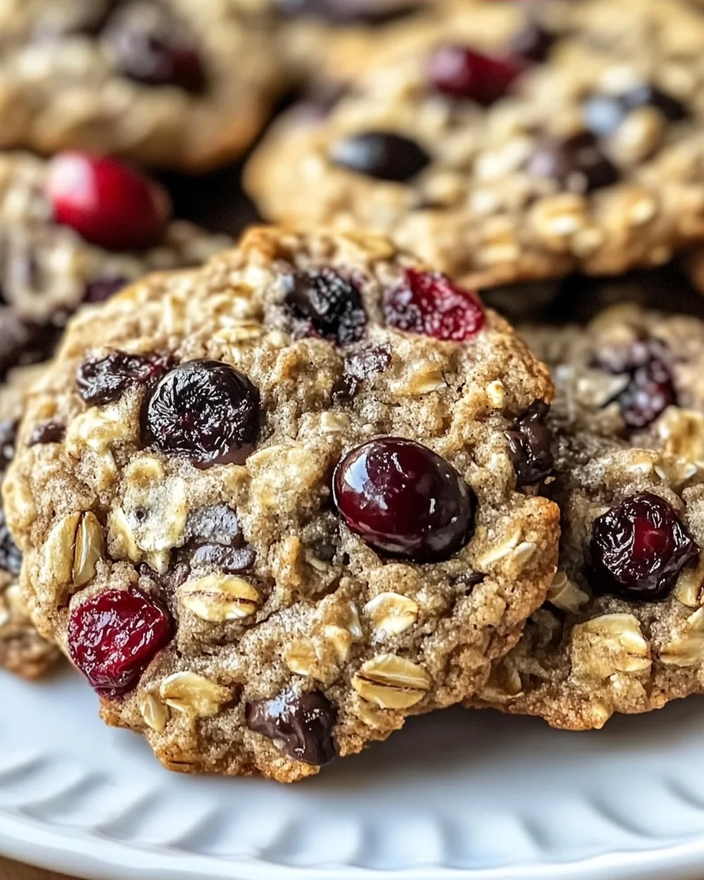 Schokoladen-Cranberry-Haferkekse für Naschkatzen