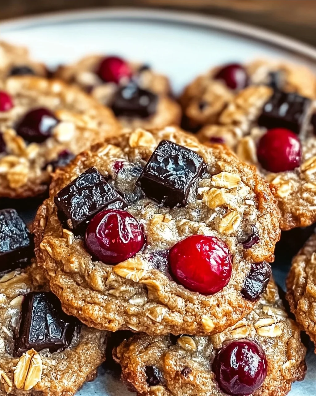 Schokoladen-Cranberry-Haferkekse für Naschkatzen