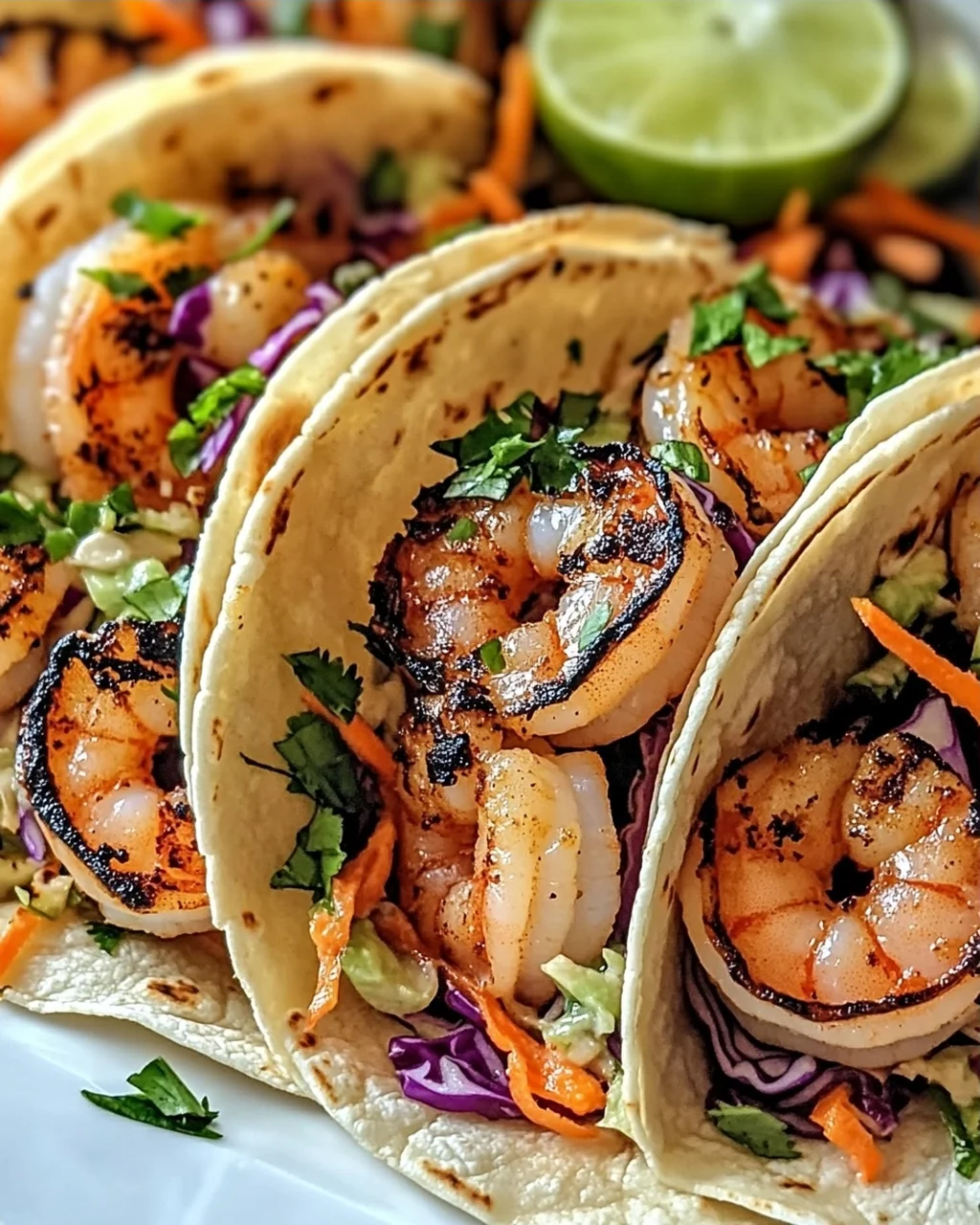 Schwarze Garnelen Tacos mit Krautsalat für Eilige