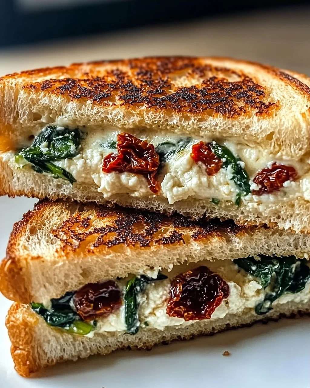Sonnentrockene Tomate Spinat Ricotta Grillkäse Traum