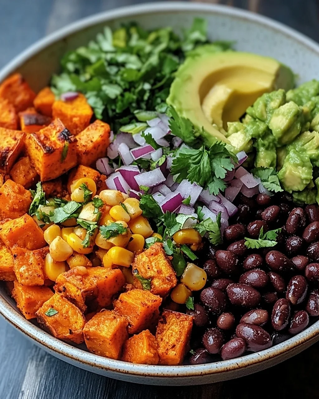 Süßkartoffel Burrito Bowl