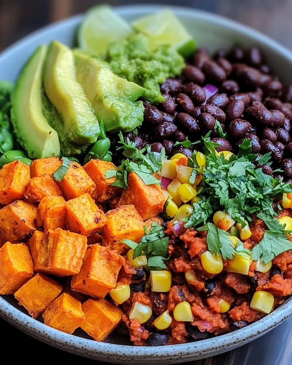 Süßkartoffel Burrito Bowl