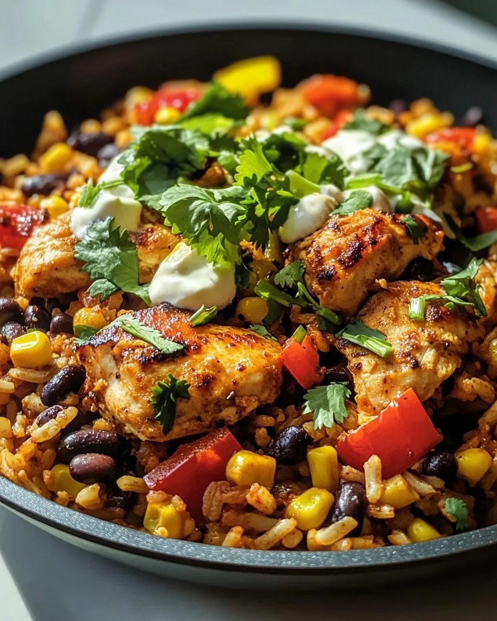 Taco Pfanne mit Huhn und Reis – Schnelles Rezept für Genuss!