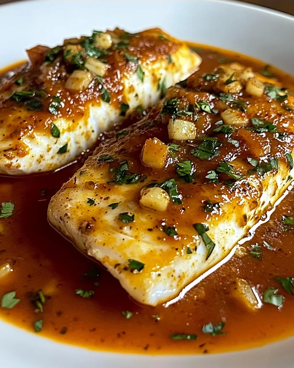 Tilapia in gerösteter Paprikasauce schnell zubereitet