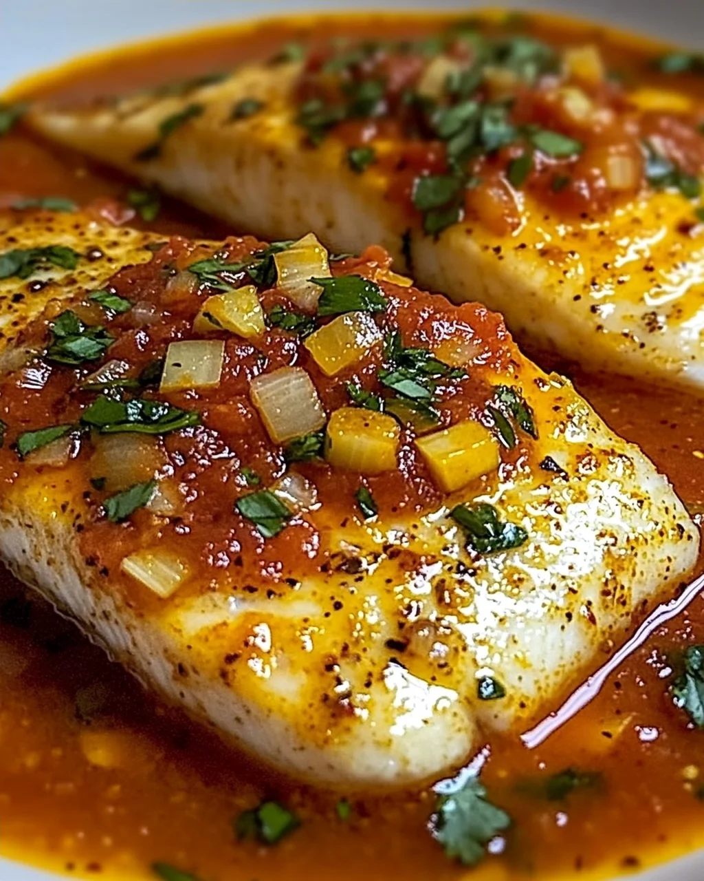 Tilapia in gerösteter Paprikasauce schnell zubereitet
