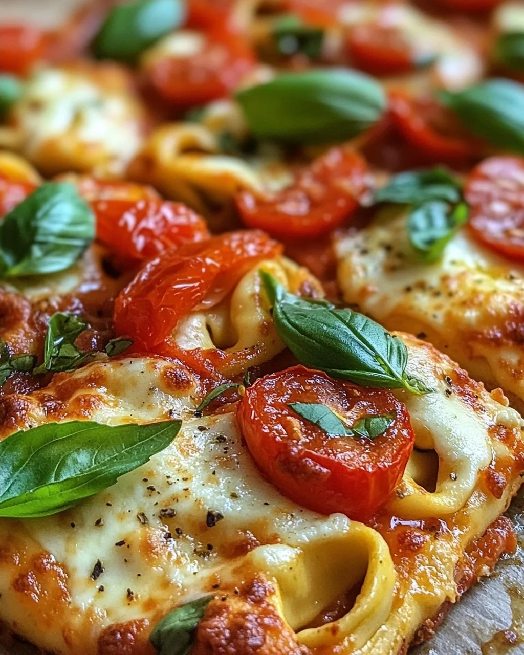Tortellini-Auflauf mit Tomaten und Mozzarella (vegetarisches Rezept)