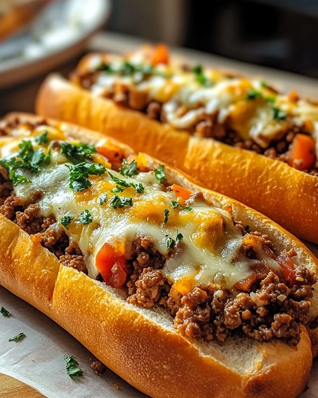 Überbackene Hackfleisch Baguettes – Knusprig & Lecker!