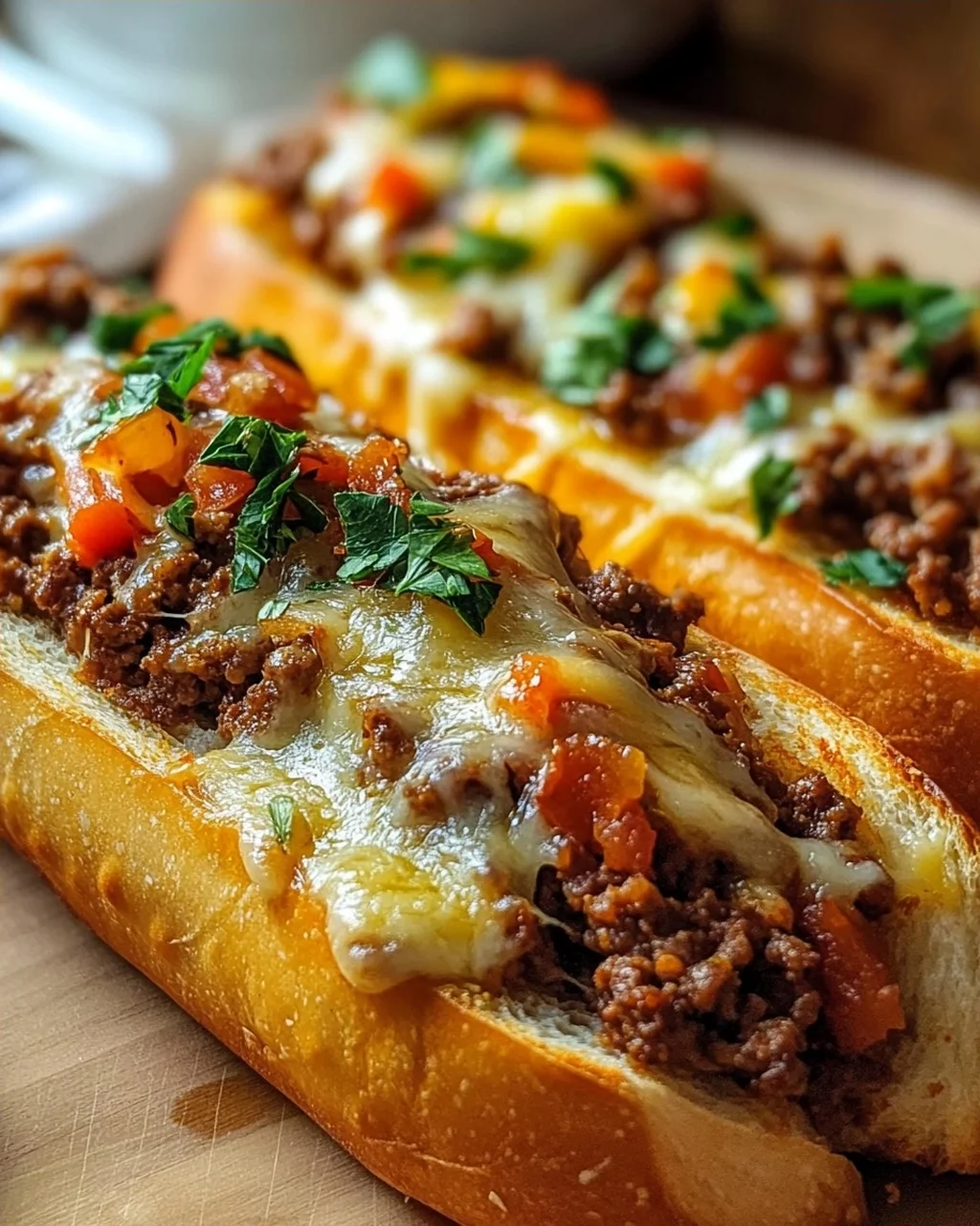 Überbackene Hackfleisch Baguettes – Knusprig & Lecker!